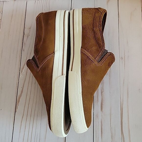 Polo Ralph Lauren Men Vaughn II  slip on sneaker size  Brown Suede Size 10.5 - Picture 6 of 12
